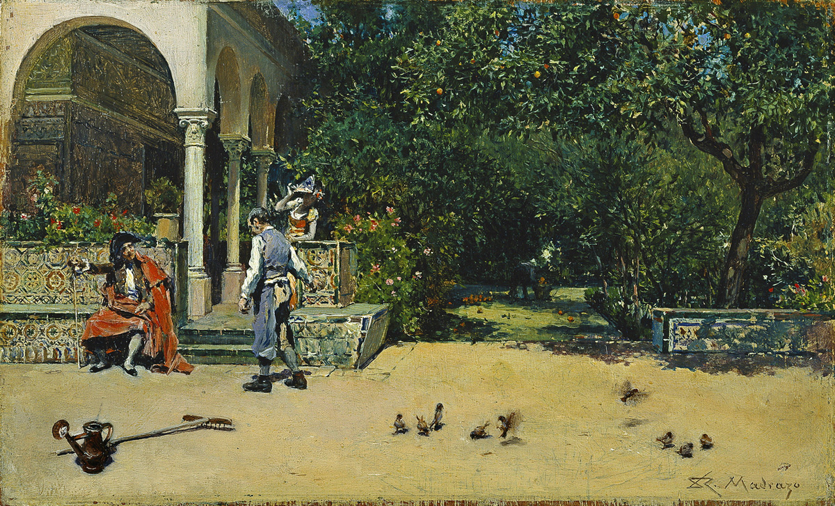 the pavilion of carlos v in the gardens of the alcazar of seville